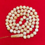 WHITE AMBER ROSARY 10,6mm 45g