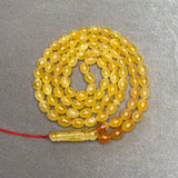 *YELLOW AMBER ROSARY 7,9x10,5mm 34,7g