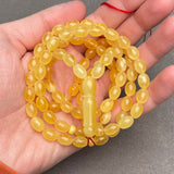 *YELLOW AMBER ROSARY 6,9x9,9mm 25,9g