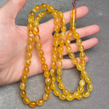 *YELLOW AMBER ROSARY 8,9x11,2mm 41,7g