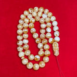 *HONEY TIGER WHITE AMBER ROSARY 16,4mm 147,7g