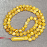 YELLOW AMBER ROSARY 12,6mm 81,4g