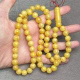 YELLOW AMBER ROSARY 10,6mm 47,9g