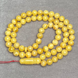 YELLOW AMBER ROSARY 10,9mm 47,9g