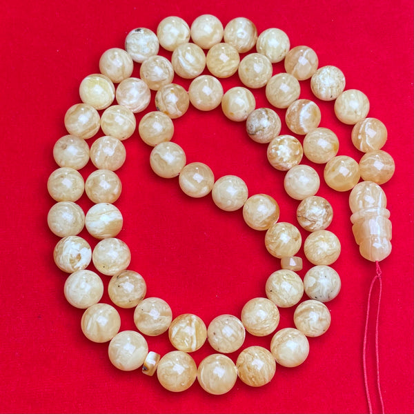 YELLOW/WHITE AMBER MISBAHA 14,8mm 111,7g