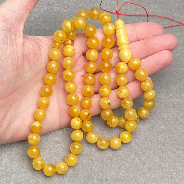 YELLOW AMBER MISBAHA 10,3mm 40,9g