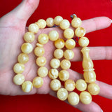 Natural Baltic Amber Tasbih Misbaha Islamic 33 Prayer Beads 12.7mm 44.5g