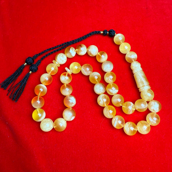 *HONEY WHITE AMBER MISBAHA 13.6mm 58g