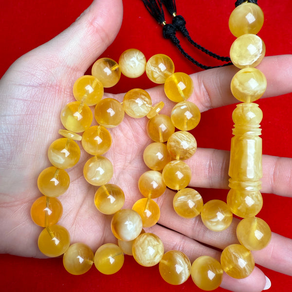 *HONEY WHITE AMBER MISBAHA 13.6mm 58g