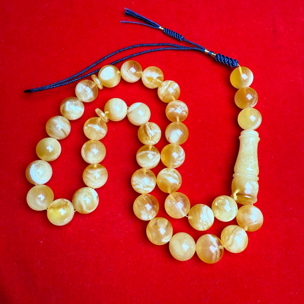 *HONEY WHITE AMBER MISBAHA 13.6mm 58g