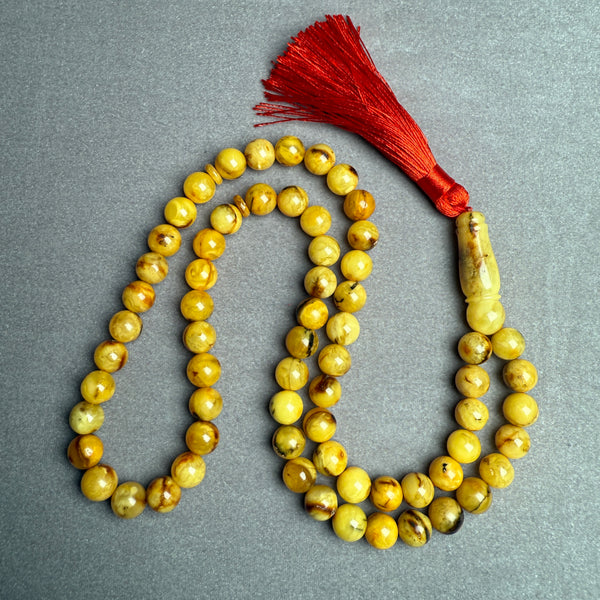 Old Baltic Amber Tasbih|Misbaha Islamic 66 Prayer Beads Rosary 10.3mm 52.1g