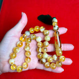 Amber Prayer Beads Islamic Tasbih Misbaha 33 Muslim Rosary 12.7mm 54.6g