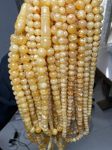 YELLOW/WHITE AMBER MISBAHA 10-14mm