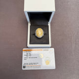 AMBER SILVER RING FOR MAN