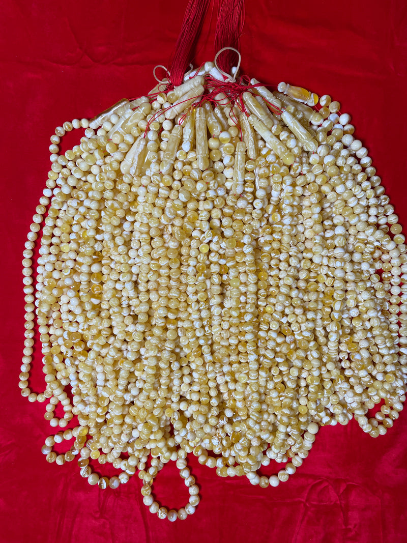 WHITE AMBER MISBAHA 10-15mm