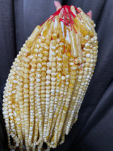 WHITE AMBER MISBAHA 10-15mm