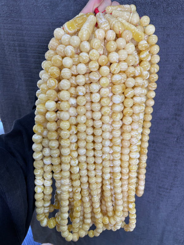 WHITE AMBER MISBAHA 14-16mm