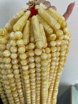 TIGER WHITE AMBER MISBAHA 10-14mm