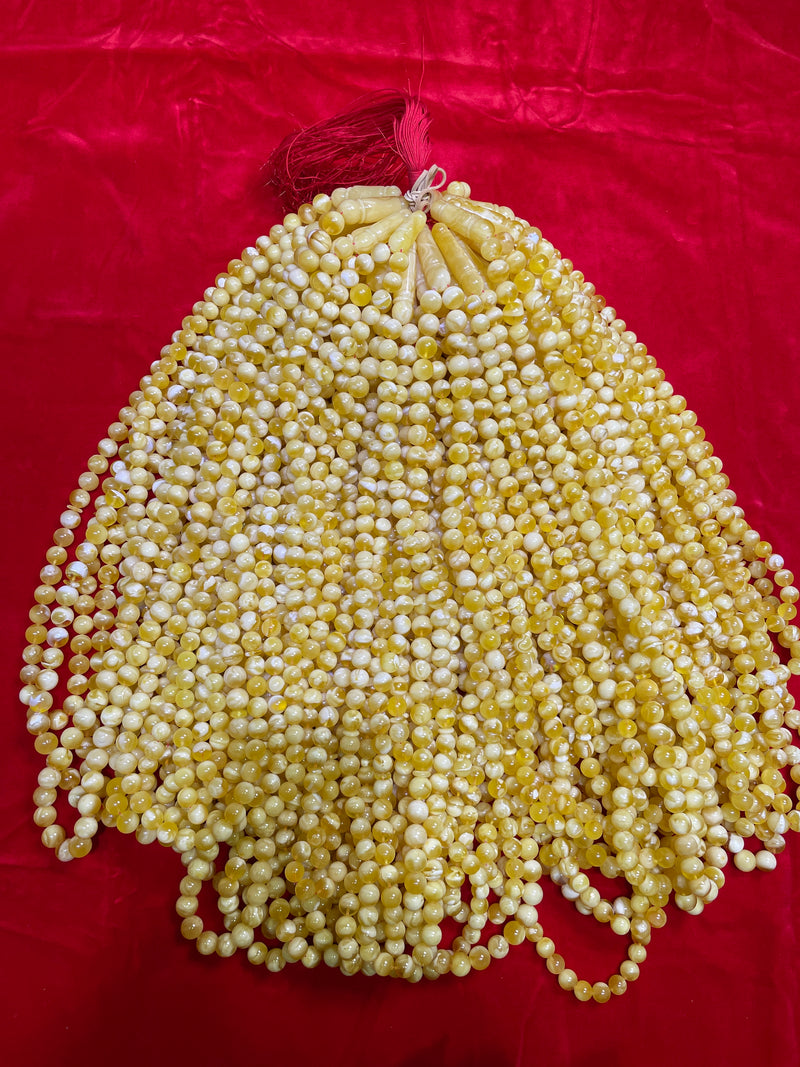 HONEY WHITE AMBER MISBAHA 10-14mm