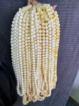 WHITE AMBER MISBAHA 10-14mm