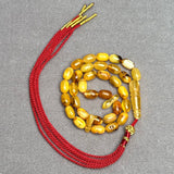 ANTIQUE AMBER MISBAHA 6,6x10,4mm 11,9g