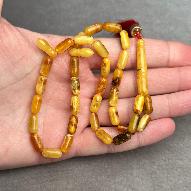ANTIQUE AMBER MISBAHA 5,5x11,6mm 11g