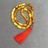 ANTIQUE AMBER MISBAHA 6,2x10,5mm 11,6g