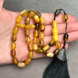 ANTIQUE AMBER MISBAHA 7,5x11,7mm 21,7g