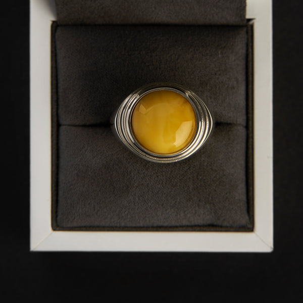 AMBER SILVER RING 10,10 G [0103125]