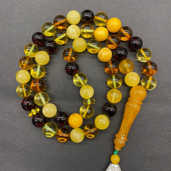 TRASNPARENT AMBER ROSARY 9,6mm [0103496]